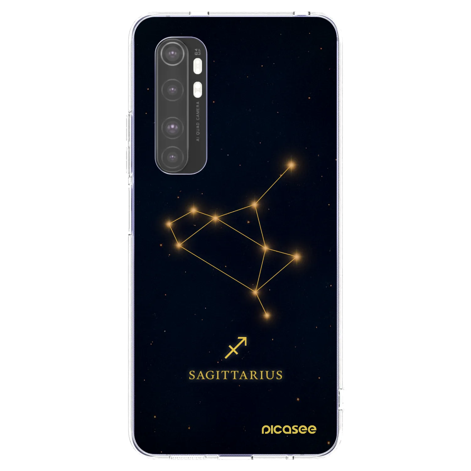 Picasee silikonska prozirna maskica za Xiaomi Mi Note 10 Lite - SAGITTARIUS