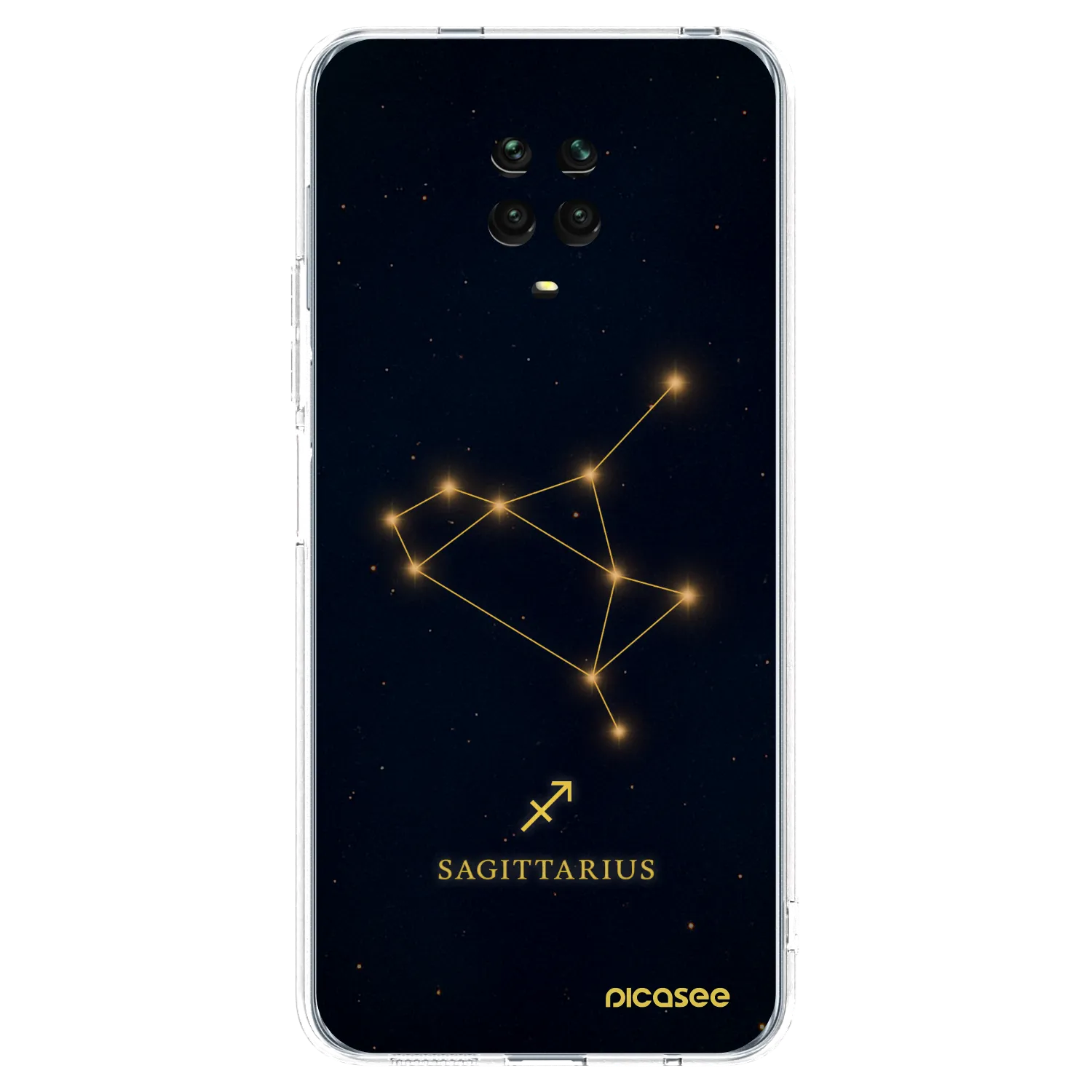 Picasee silikonska prozirna maskica za Xiaomi Redmi Note 9S - SAGITTARIUS