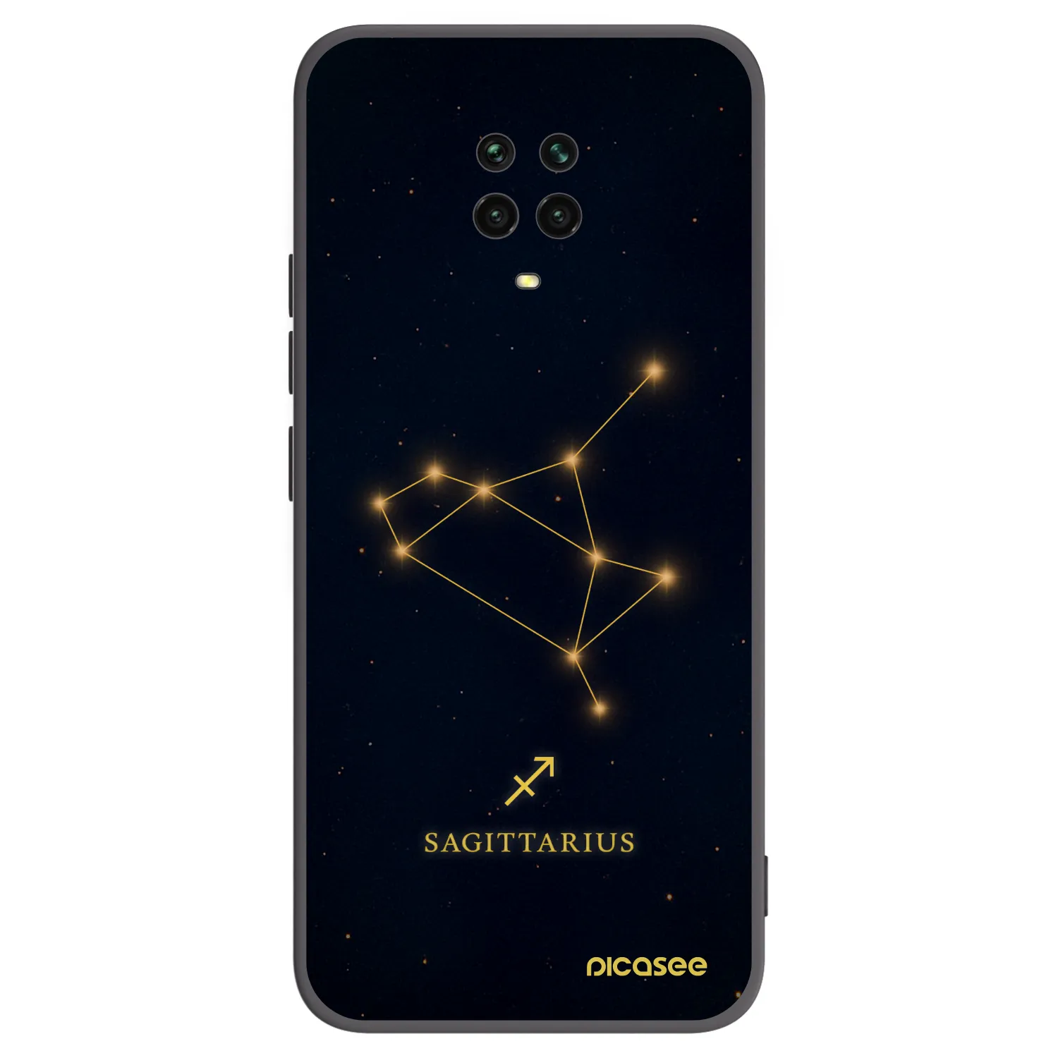 Picasee crna silikonska maskica za Xiaomi Redmi Note 9S - SAGITTARIUS