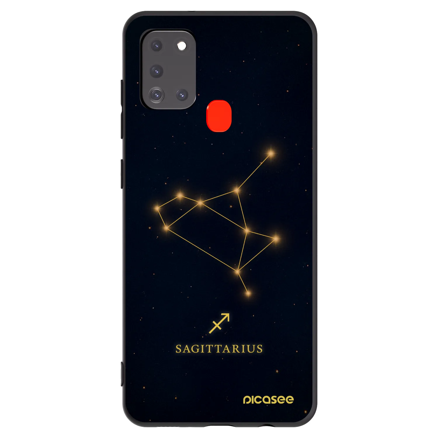 Picasee crna silikonska maskica za Samsung Galaxy A21s - SAGITTARIUS