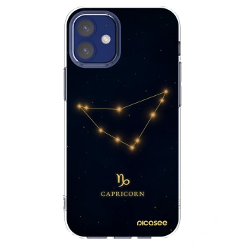 Picasee silikonska prozirna maskica za Apple iPhone 12 mini - CAPRICORN