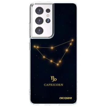 Picasee silikonska prozirna maskica za Samsung Galaxy S21 Ultra 5G G998B - CAPRICORN