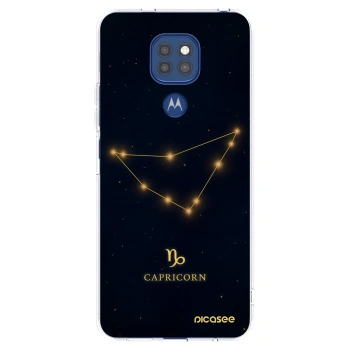 Picasee silikonska prozirna maskica za Motorola Moto G9 Play - CAPRICORN