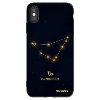 Picasee crna silikonska maskica za Apple iPhone XS Max - CAPRICORN