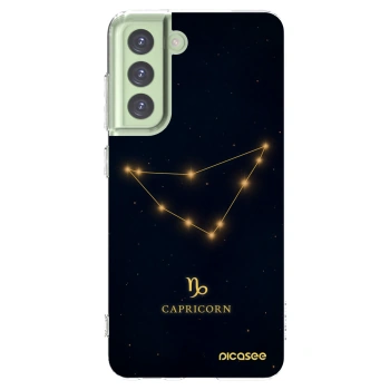 Picasee silikonska prozirna maskica za Samsung Galaxy S21 FE 5G - CAPRICORN