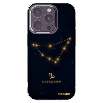 Picasee silikonska prozirna maskica za Apple iPhone 14 Pro - CAPRICORN