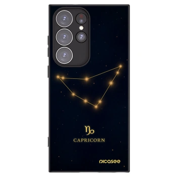 Picasee crna silikonska maskica za Samsung Galaxy S23 Ultra 5G - CAPRICORN