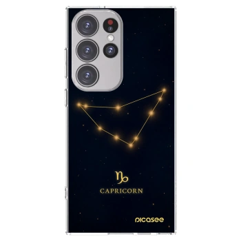 Picasee silikonska prozirna maskica za Samsung Galaxy S23 Ultra 5G - CAPRICORN