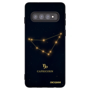 Picasee crna silikonska maskica za Samsung Galaxy S10 G973 - CAPRICORN