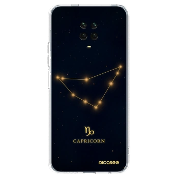 Picasee silikonska prozirna maskica za Xiaomi Redmi Note 9 Pro - CAPRICORN