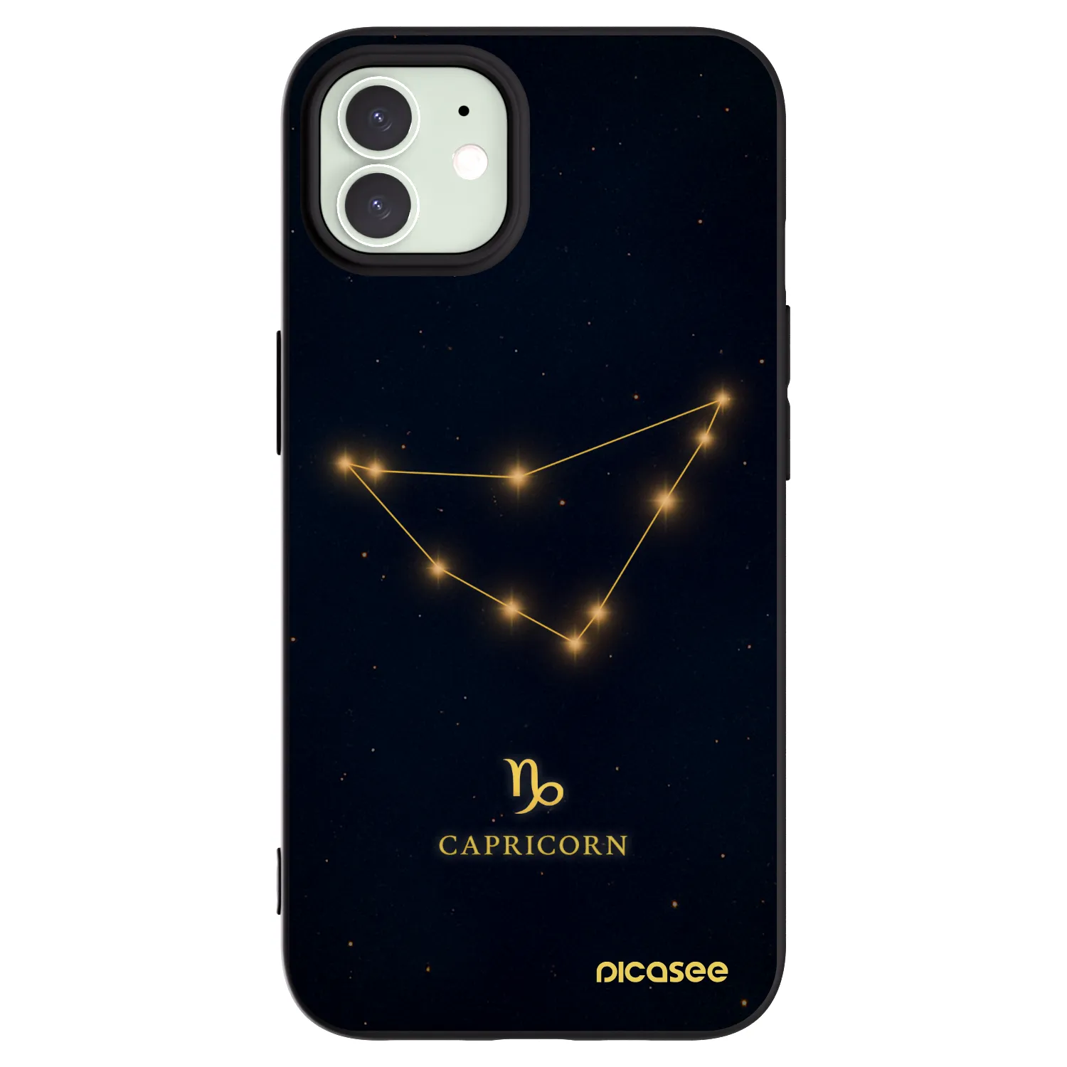 Picasee crna silikonska maskica za Apple iPhone 12 Pro - CAPRICORN