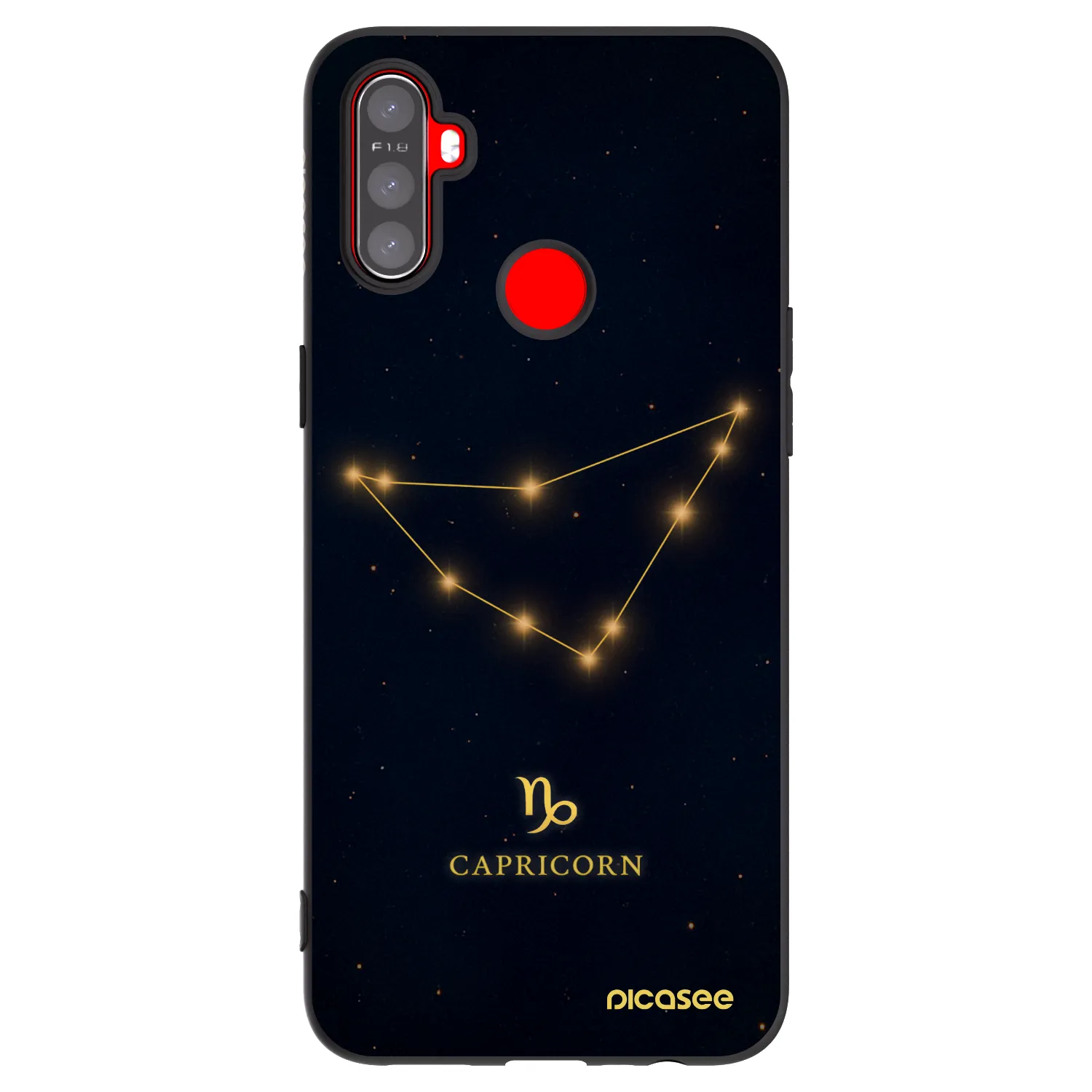 Picasee crna silikonska maskica za Realme C3 - CAPRICORN