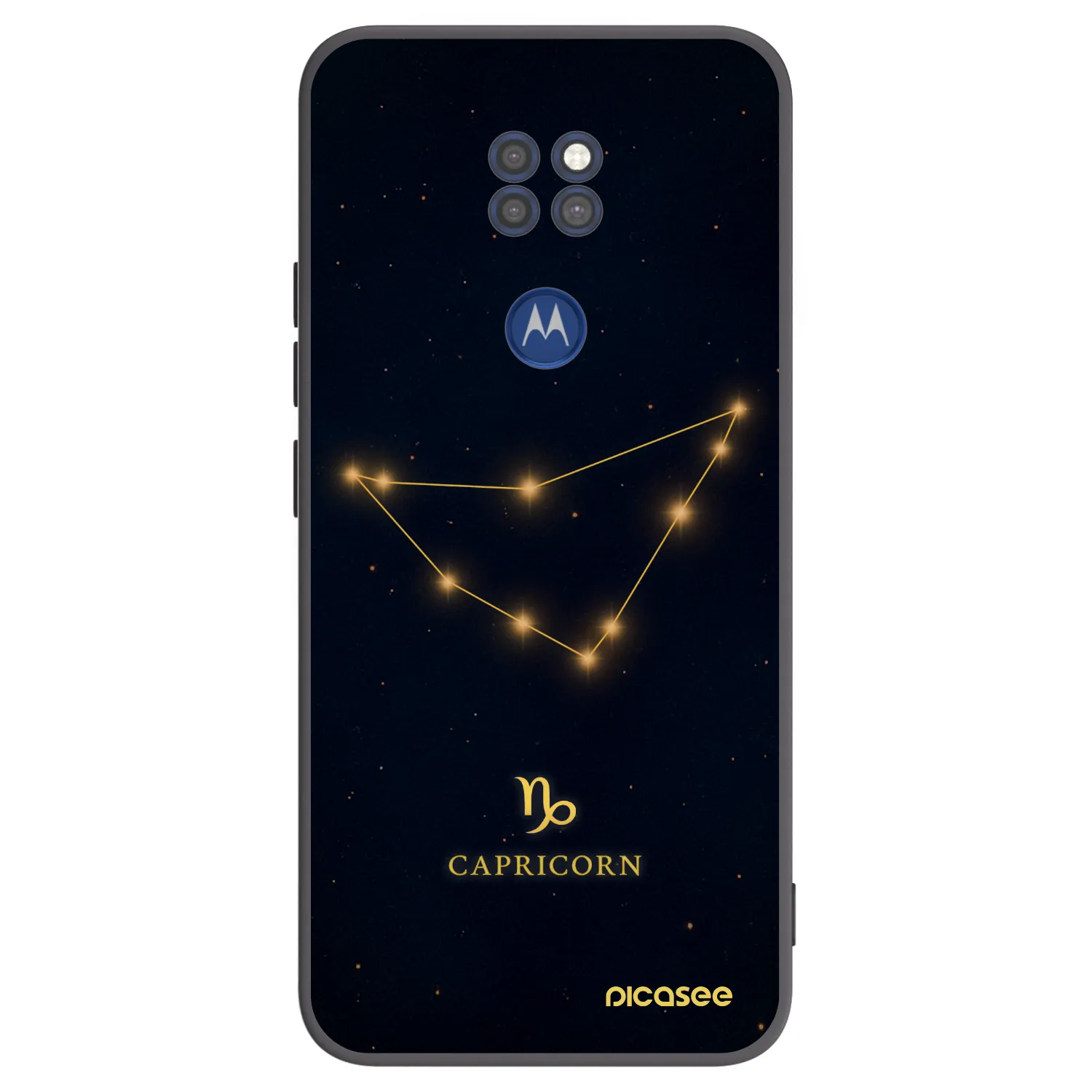 Picasee crna silikonska maskica za Motorola Moto G9 Play - CAPRICORN