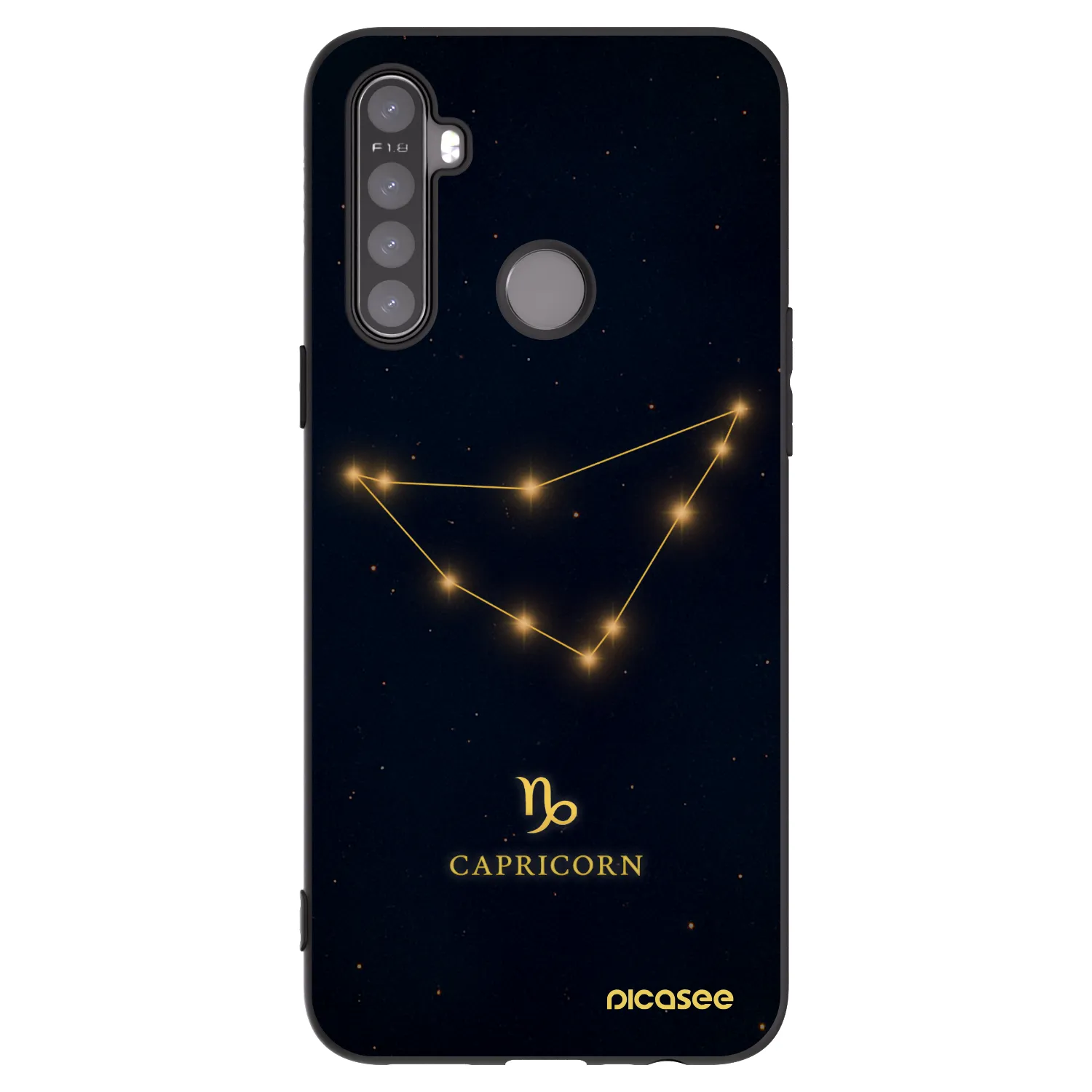 Picasee crna silikonska maskica za Realme 6i - CAPRICORN