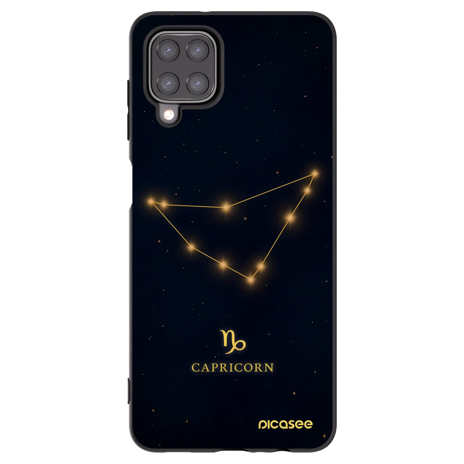 Picasee crna silikonska maskica za Samsung Galaxy A12 A125F - CAPRICORN