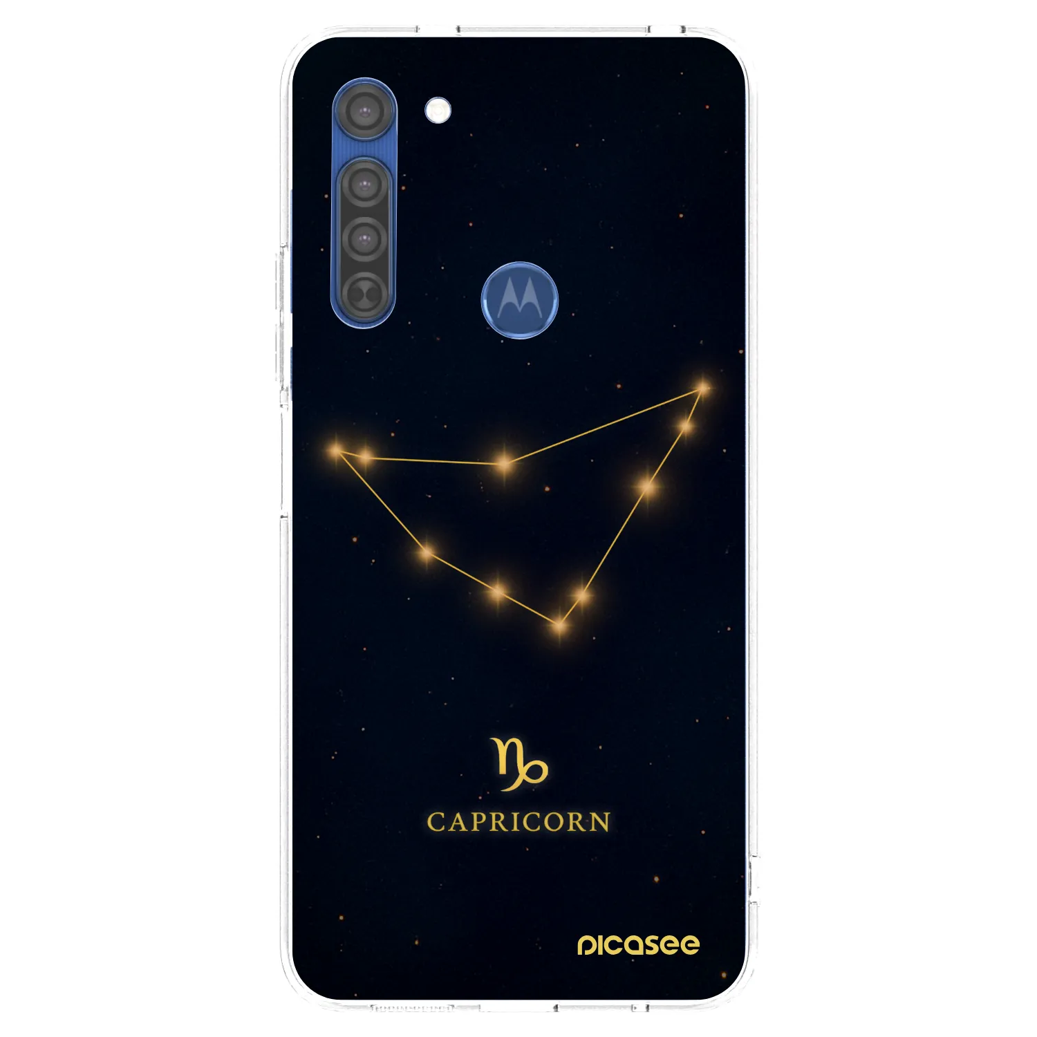 Picasee silikonska prozirna maskica za Motorola Moto G8 - CAPRICORN