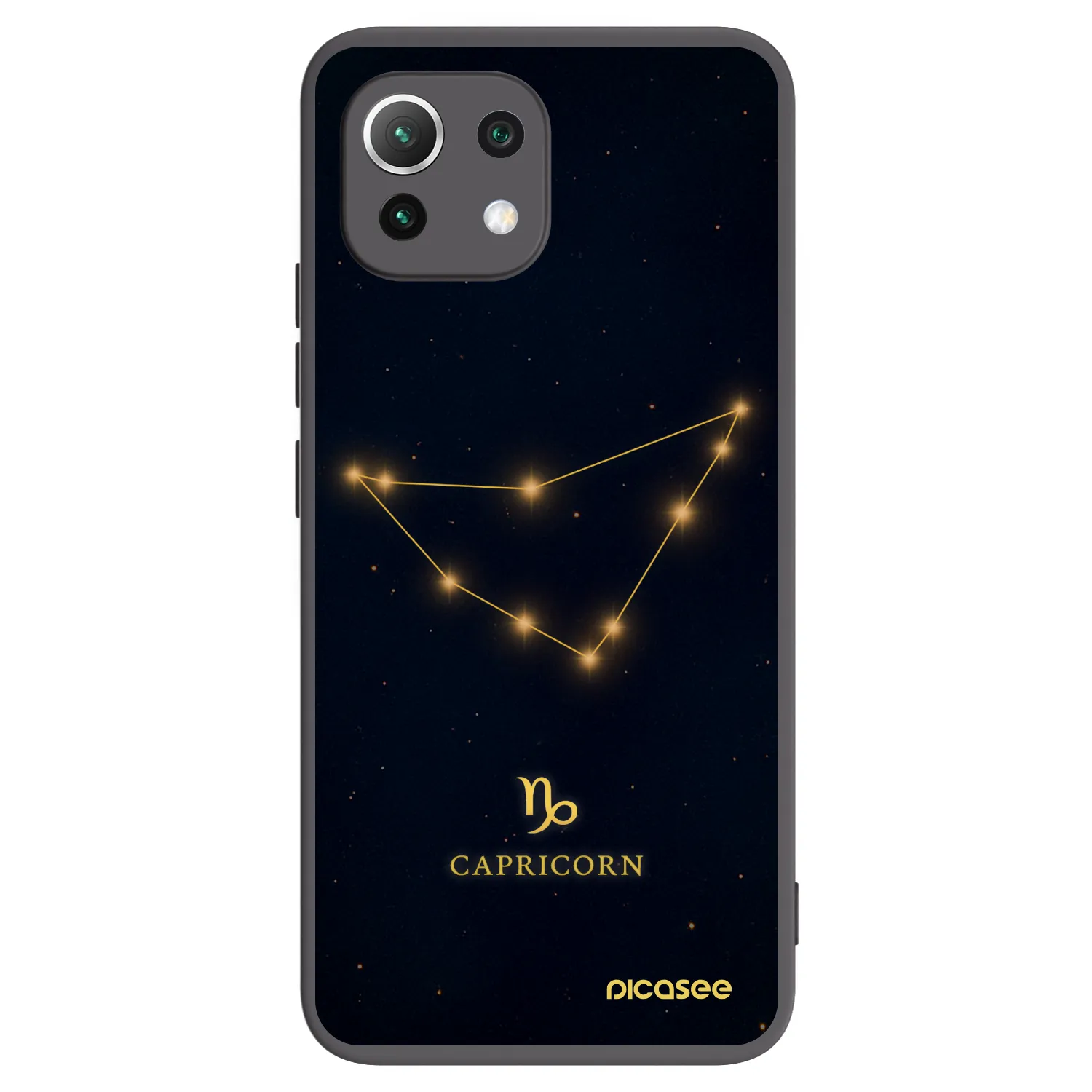 Picasee crna silikonska maskica za Xiaomi Mi 11 Lite - CAPRICORN