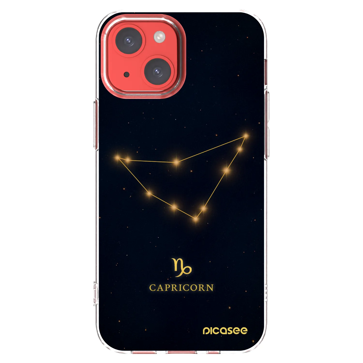 Picasee silikonska prozirna maskica za Apple iPhone 13 mini - CAPRICORN