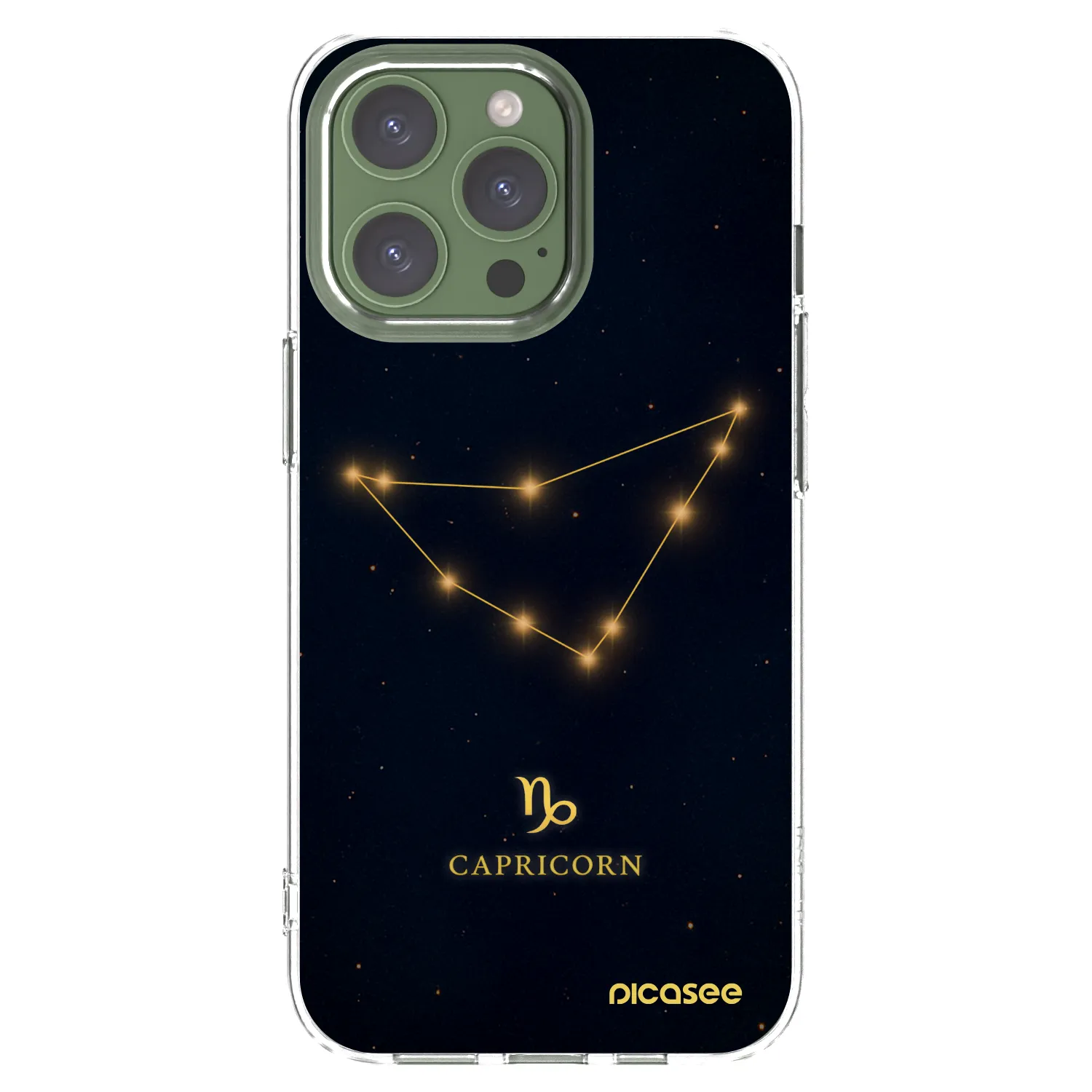 Picasee silikonska prozirna maskica za Apple iPhone 13 Pro - CAPRICORN