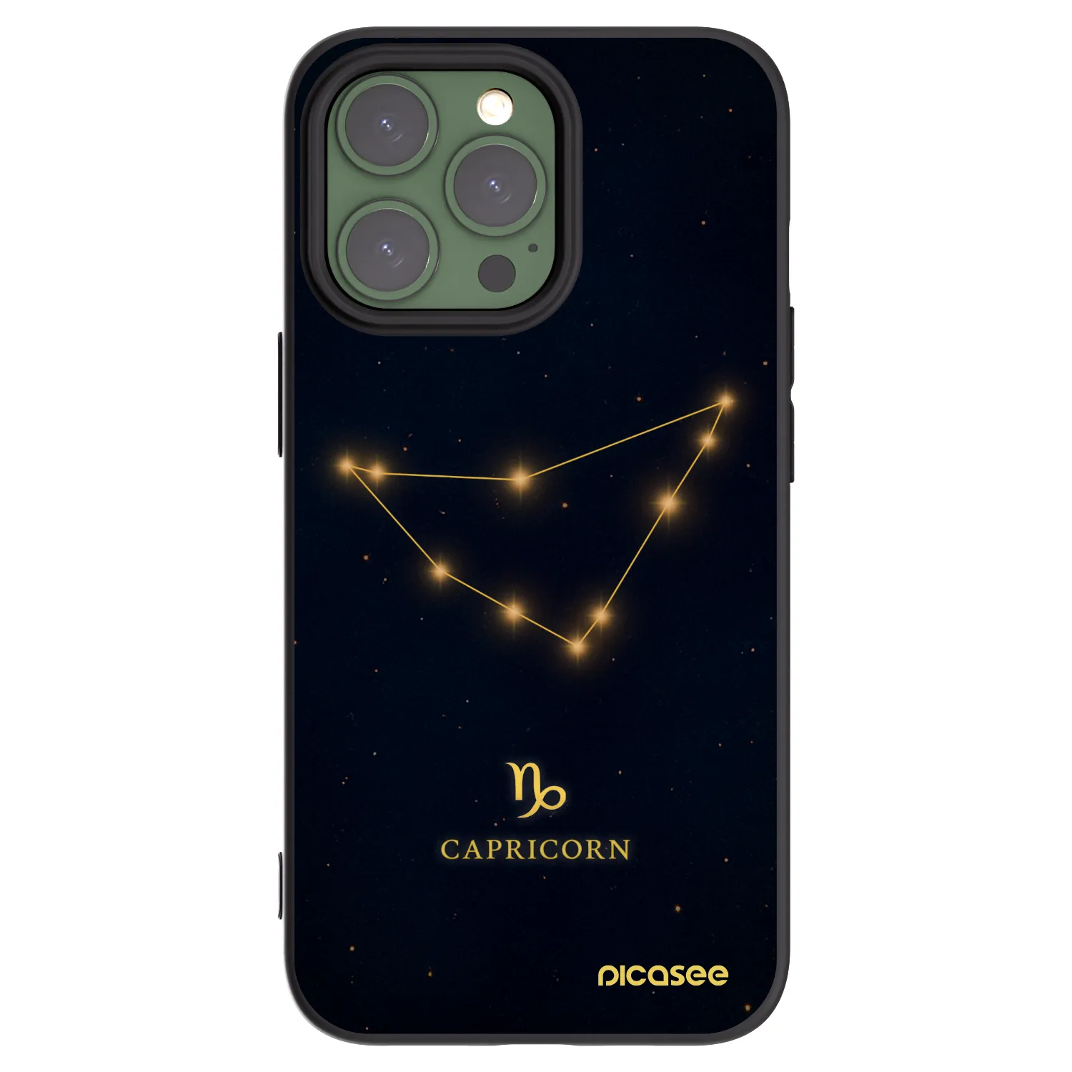 Picasee crna silikonska maskica za Apple iPhone 13 Pro - CAPRICORN