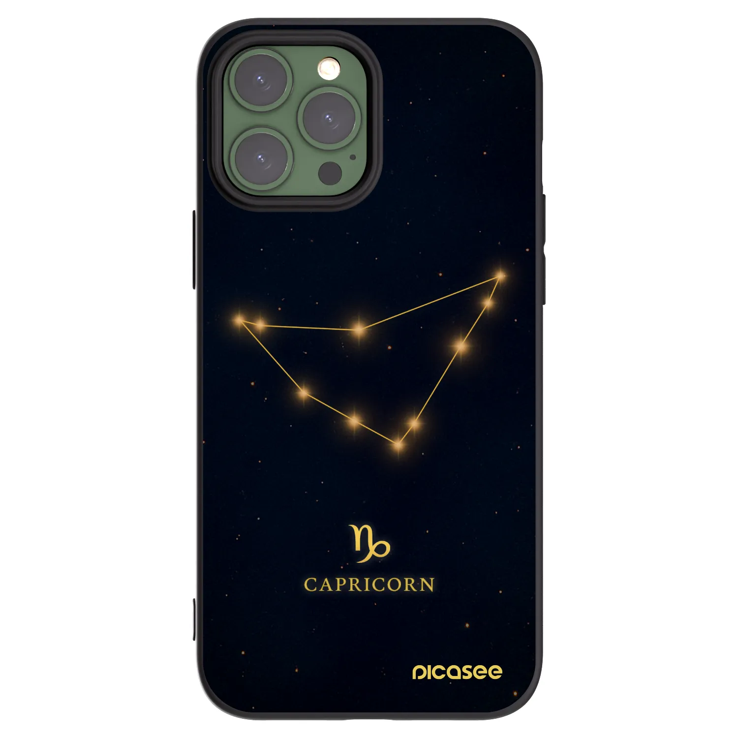 Picasee crna silikonska maskica za Apple iPhone 13 Pro Max - CAPRICORN