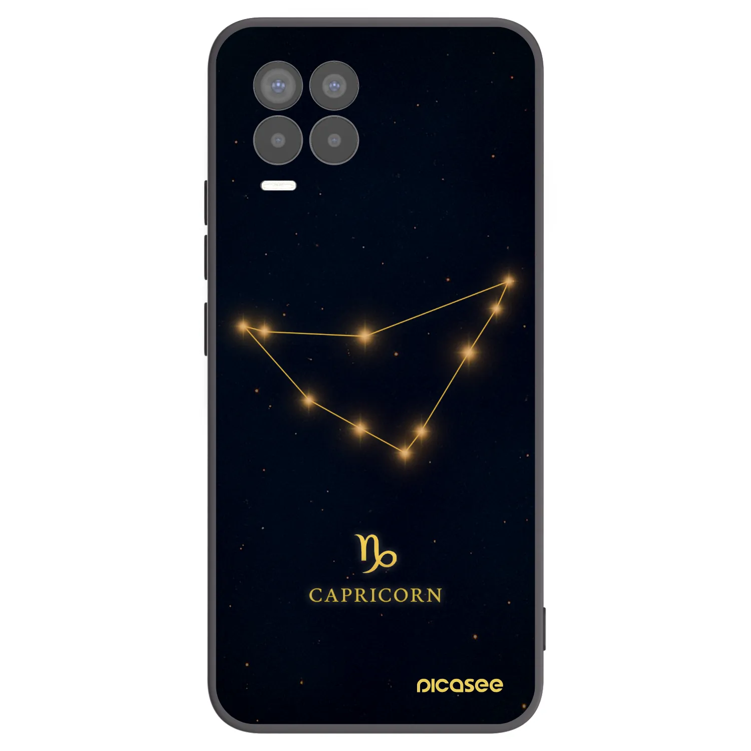 Picasee crna silikonska maskica za Realme 8 4G - CAPRICORN