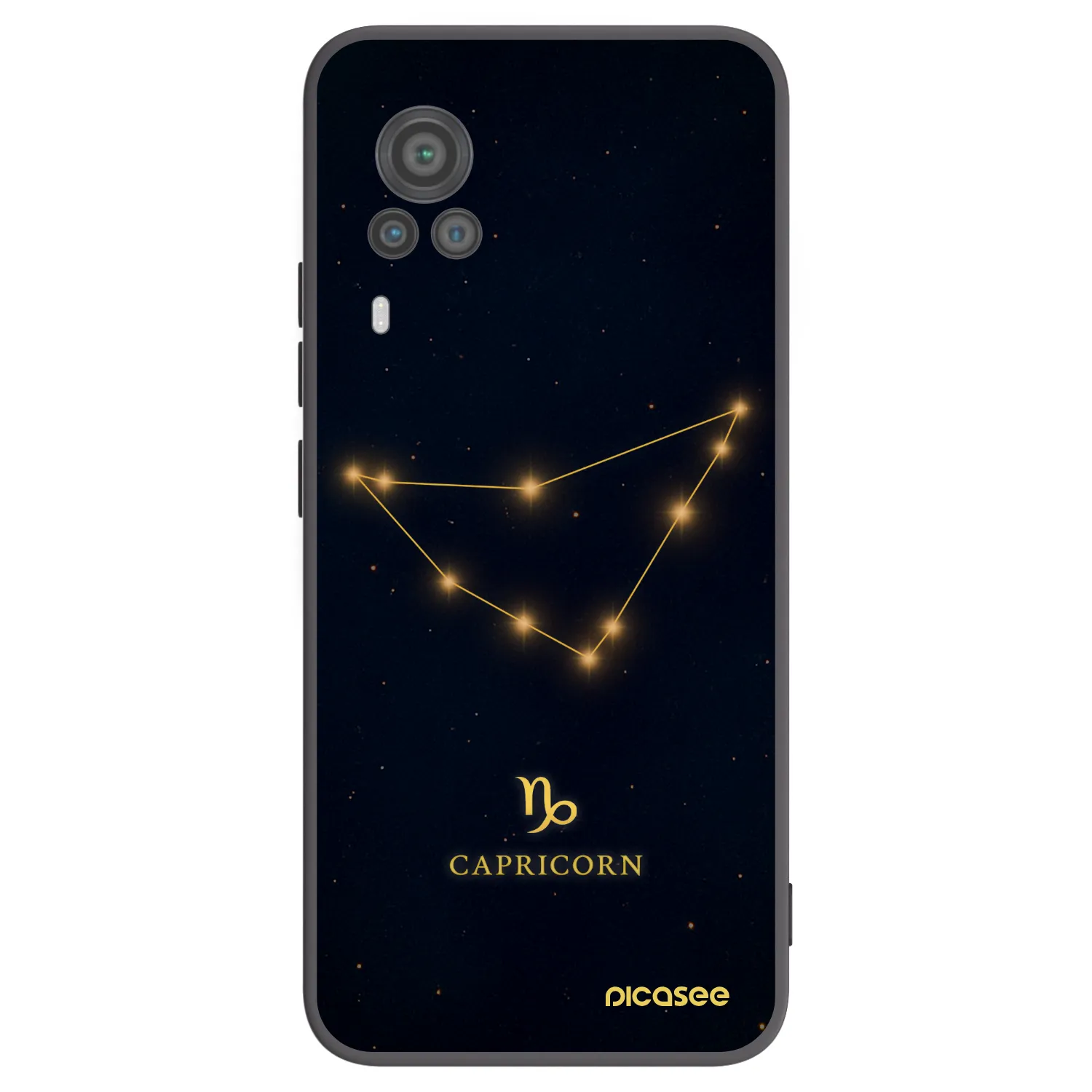 Picasee crna silikonska maskica za Vivo X60 Pro 5G - CAPRICORN
