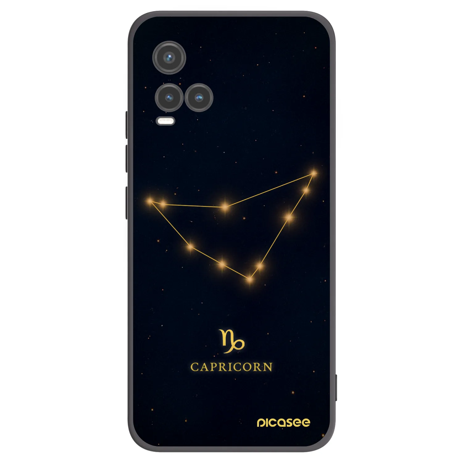 Picasee crna silikonska maskica za Vivo Y33s - CAPRICORN