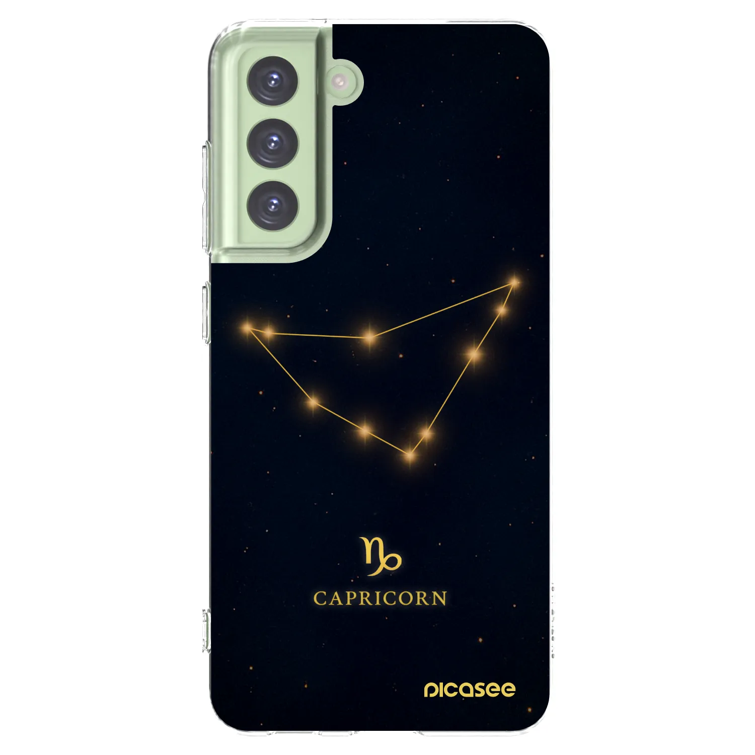 Picasee silikonska prozirna maskica za Samsung Galaxy S21 FE 5G - CAPRICORN