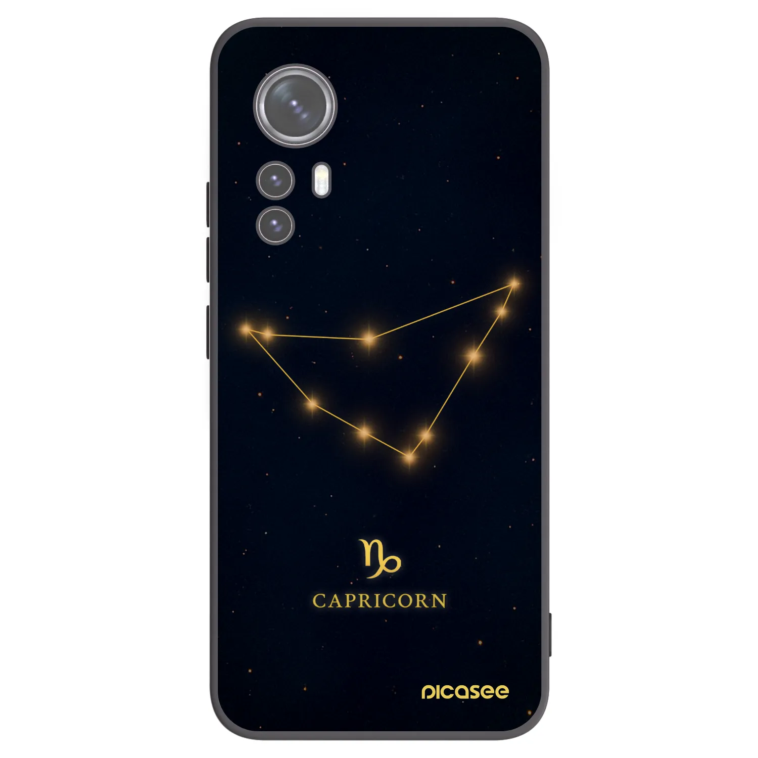 Picasee crna silikonska maskica za Xiaomi 12 - CAPRICORN