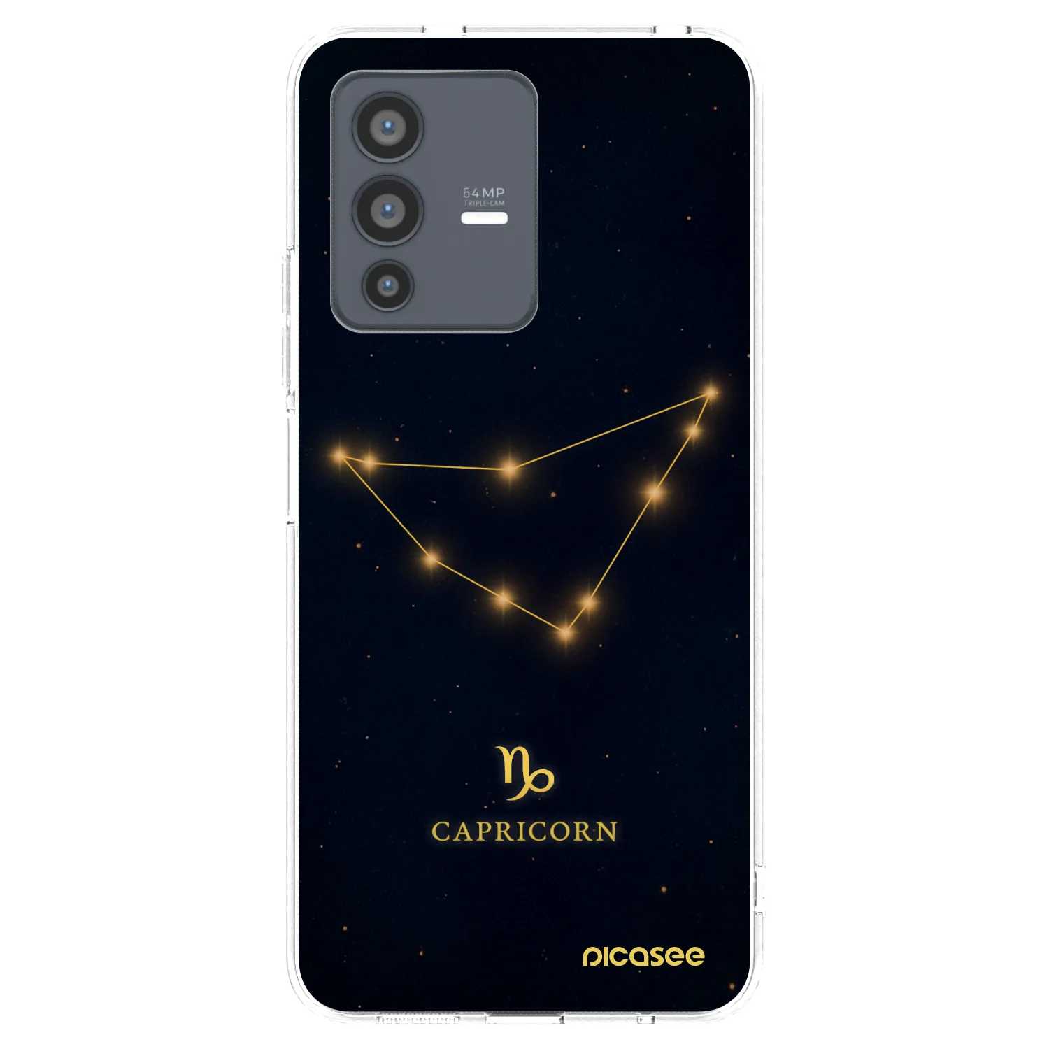 Picasee silikonska prozirna maskica za Vivo V23 5G - CAPRICORN