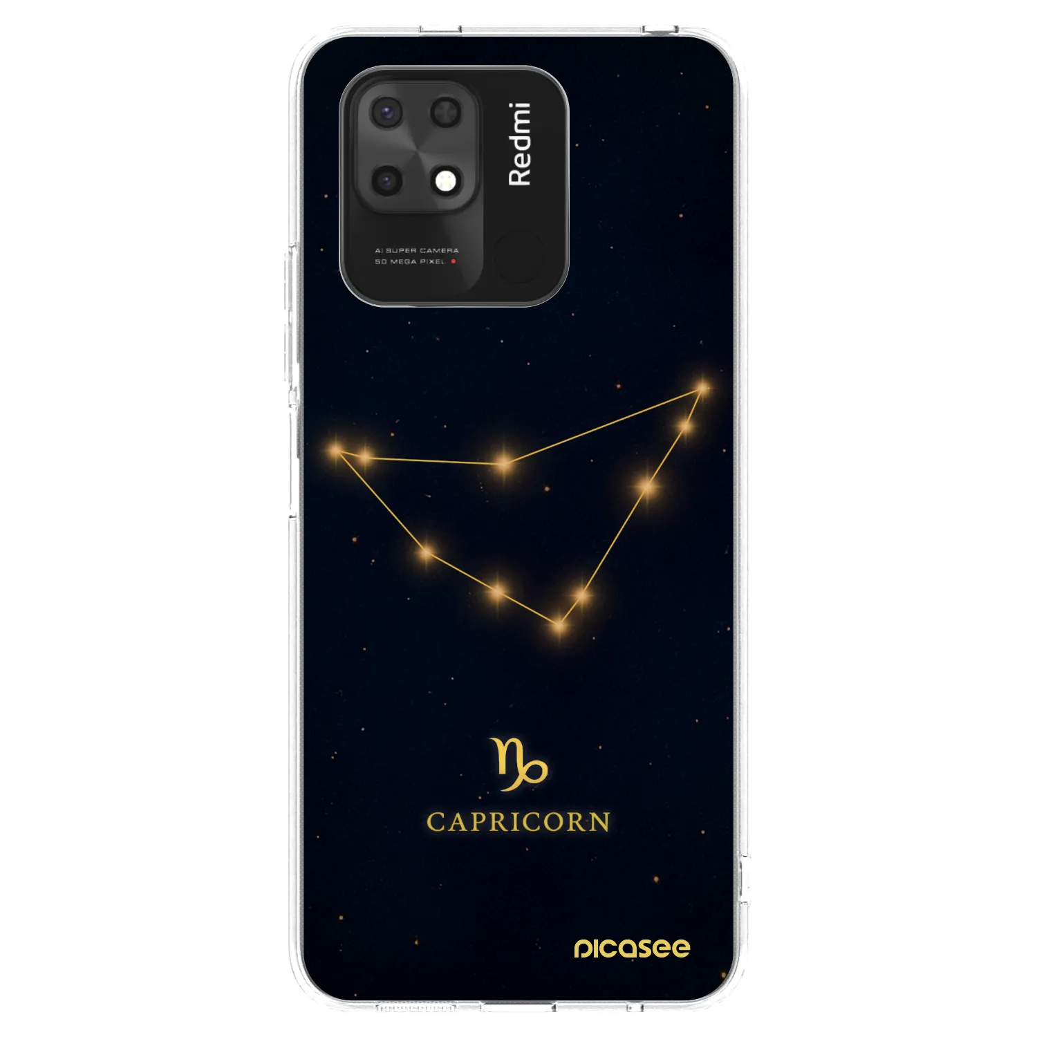 Picasee silikonska prozirna maskica za Xiaomi Redmi 10C - CAPRICORN
