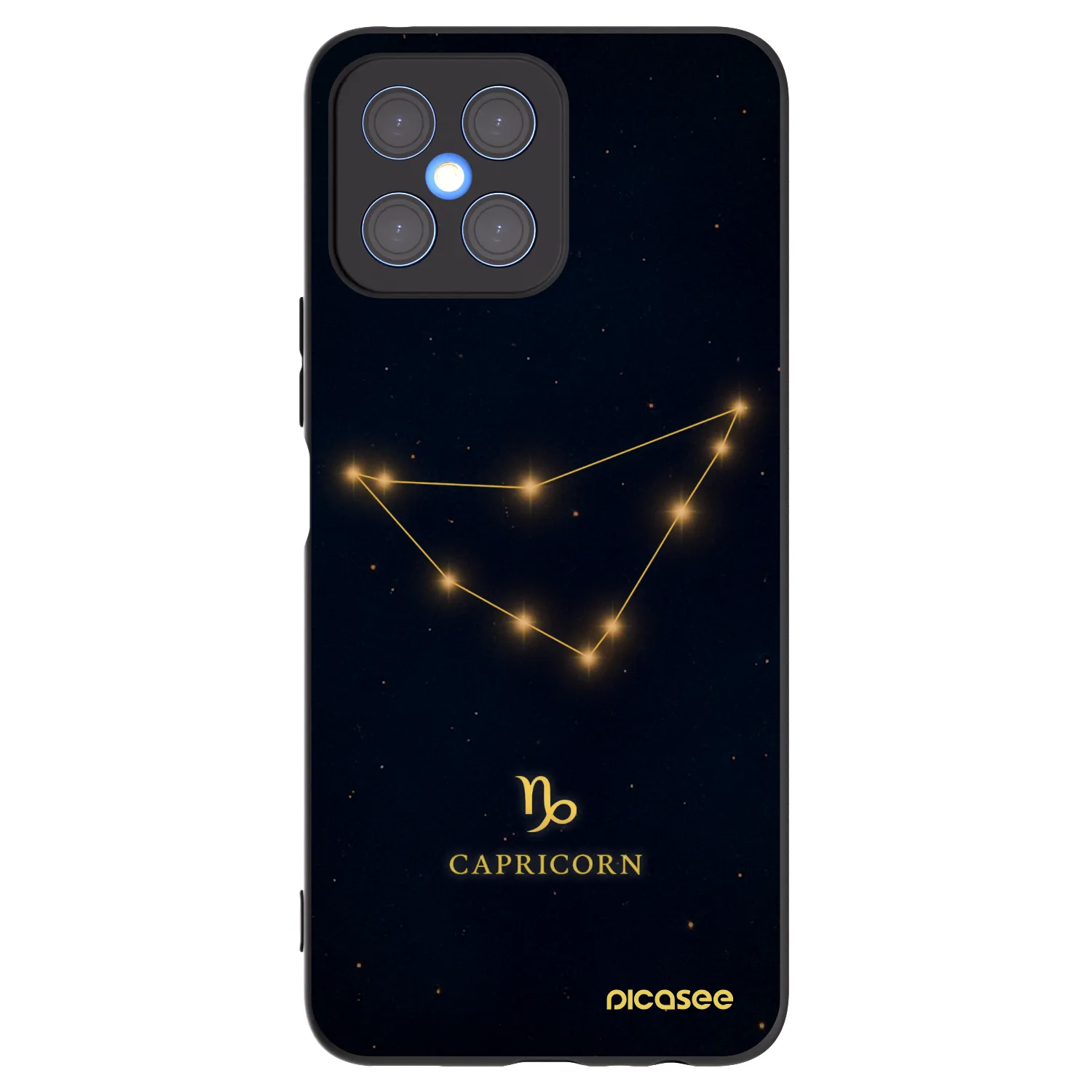 Picasee crna silikonska maskica za Honor X8 4G - CAPRICORN