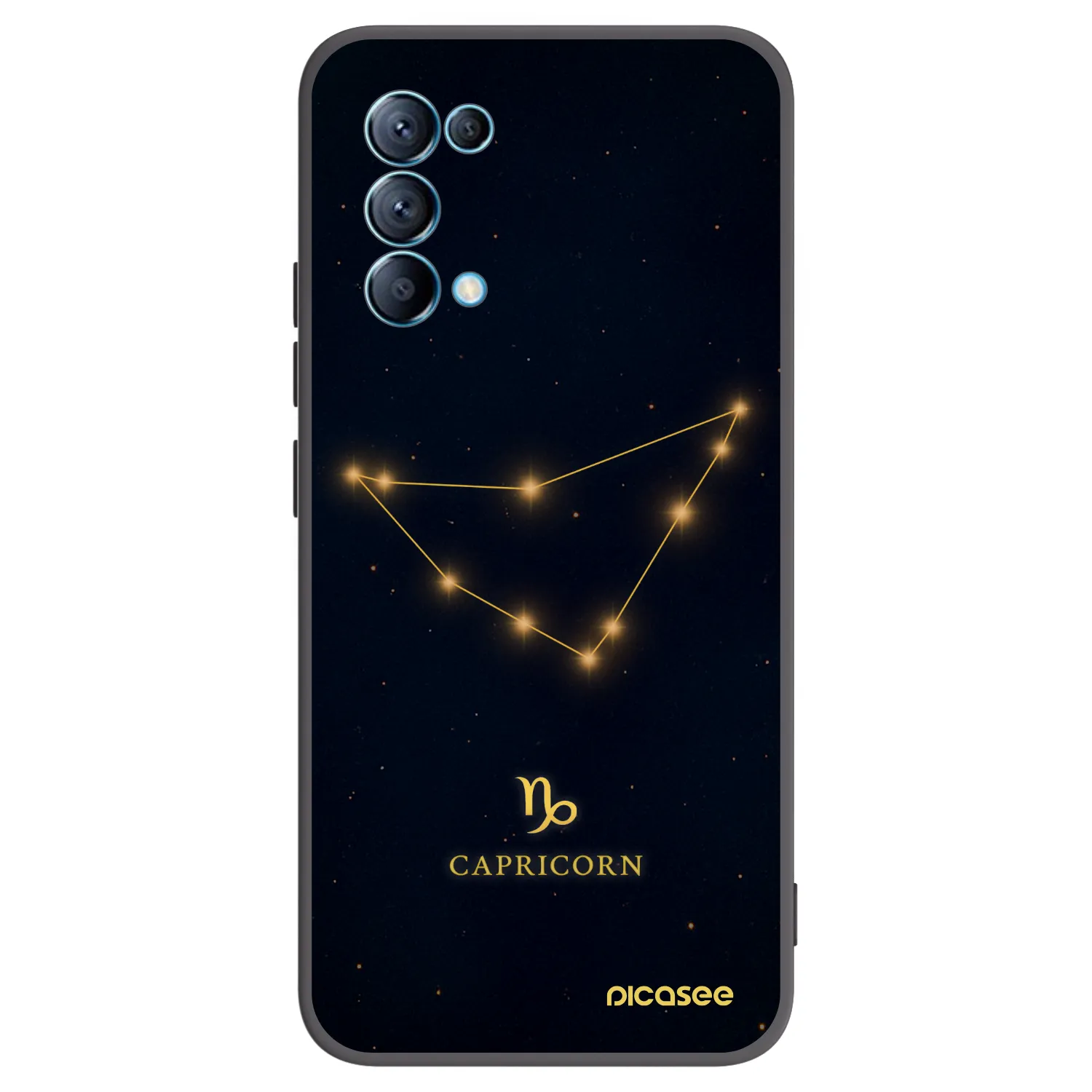 Picasee crna silikonska maskica za OPPO A16s - CAPRICORN