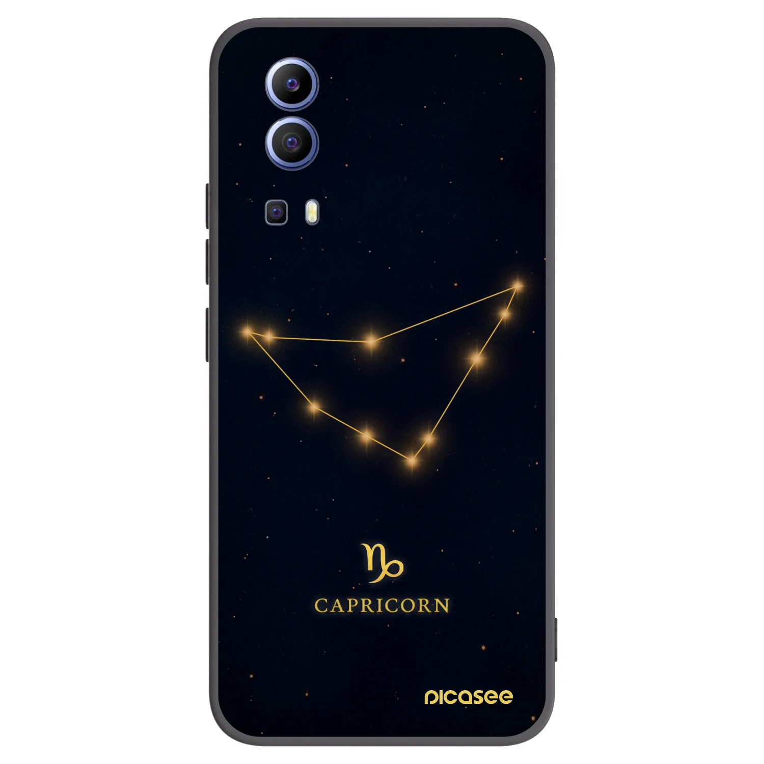 Picasee crna silikonska maskica za Vivo Y52 5G - CAPRICORN
