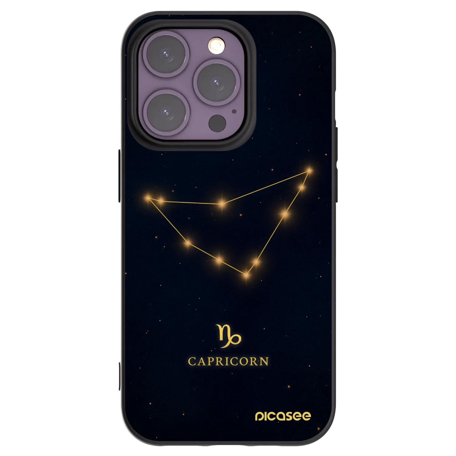 Picasee crna silikonska maskica za Apple iPhone 14 Pro - CAPRICORN