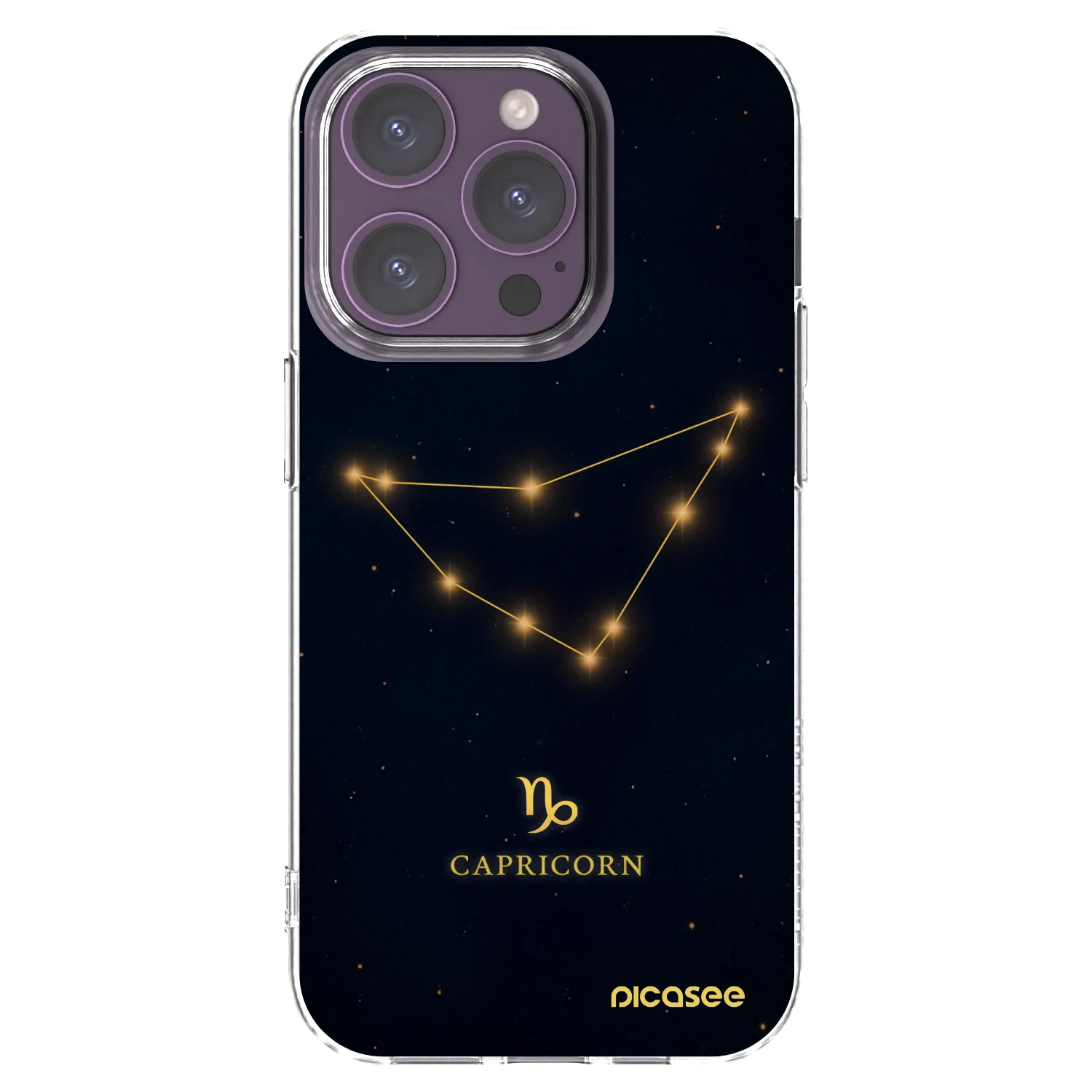 Picasee silikonska prozirna maskica za Apple iPhone 14 Pro - CAPRICORN
