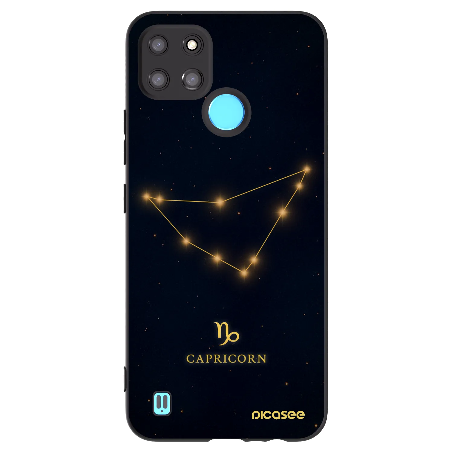Picasee crna silikonska maskica za Realme C21Y - CAPRICORN