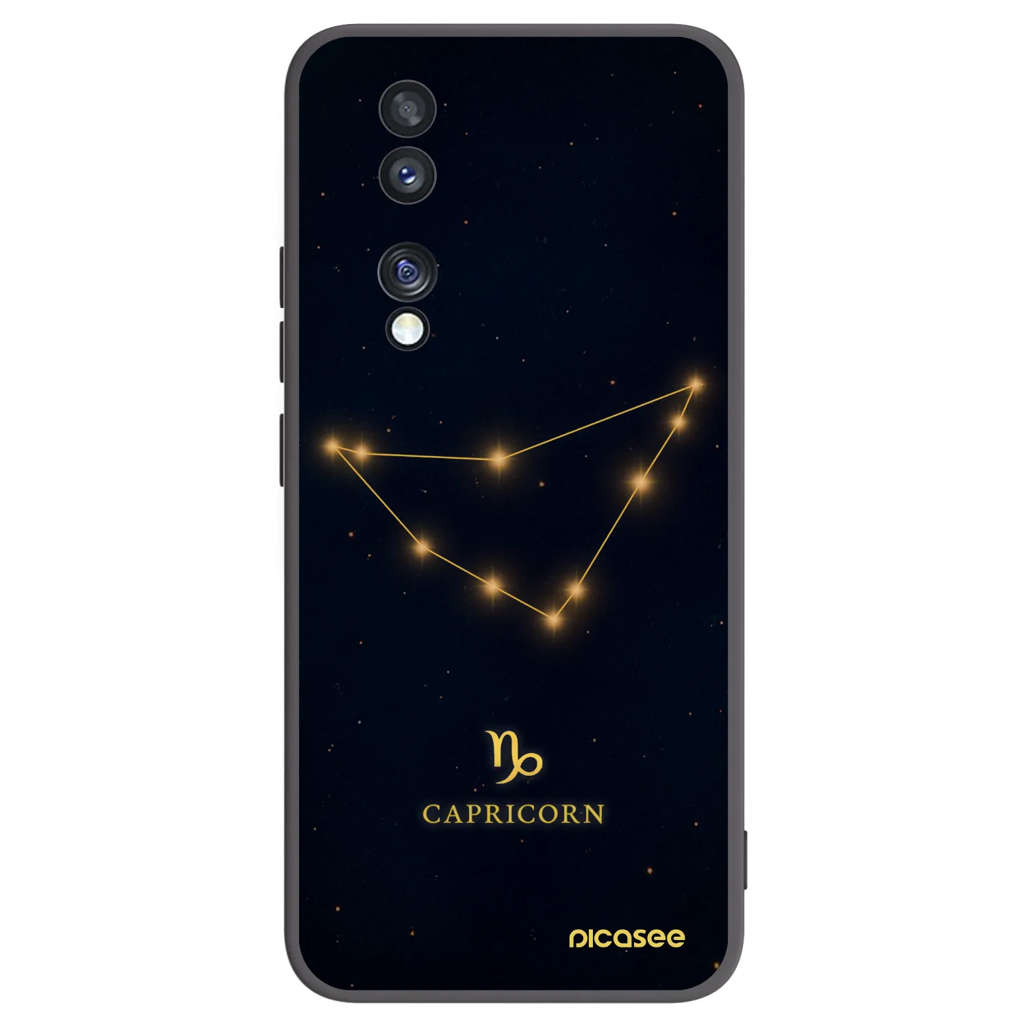 Picasee crna silikonska maskica za Honor 70 - CAPRICORN