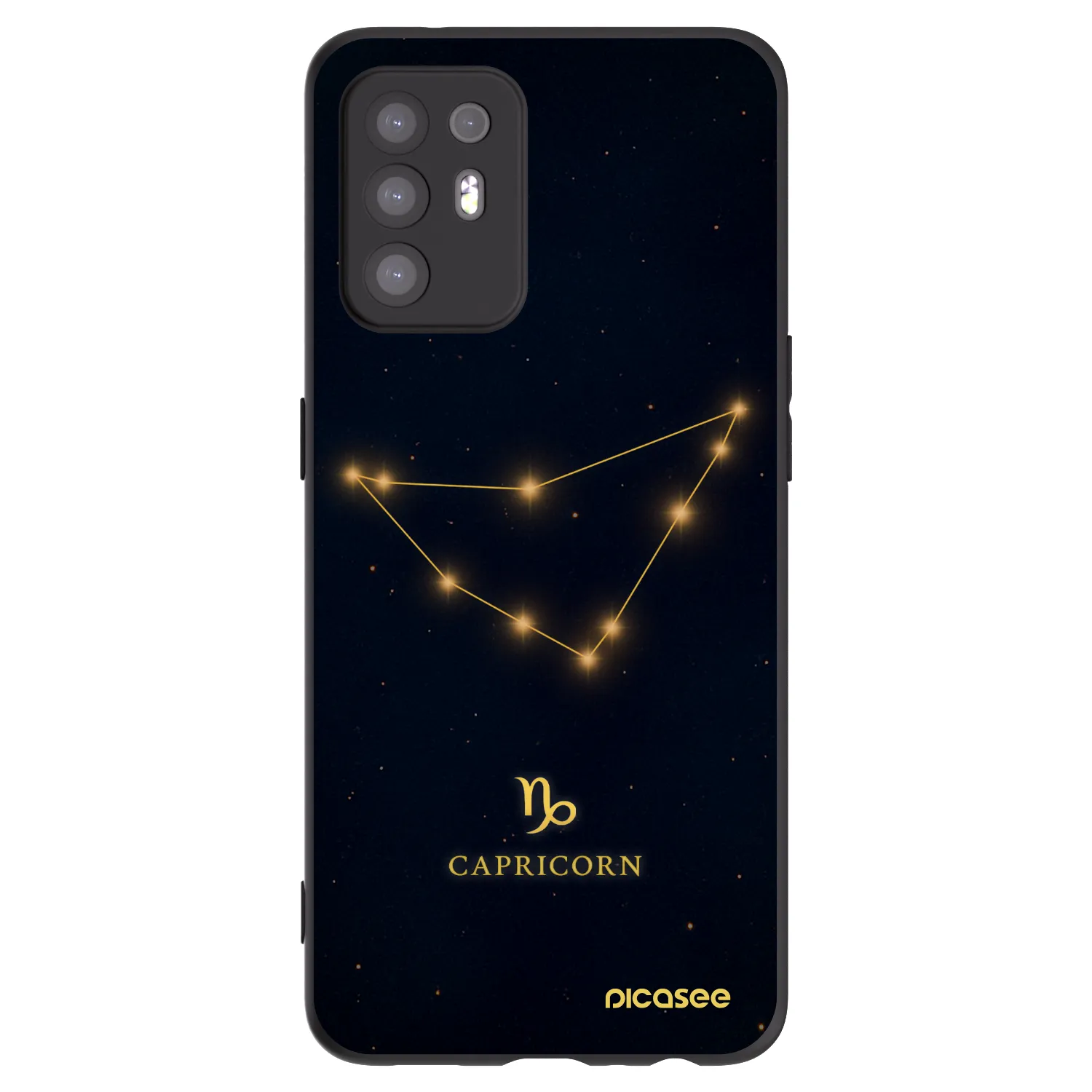 Picasee crna silikonska maskica za OPPO A94 5G - CAPRICORN