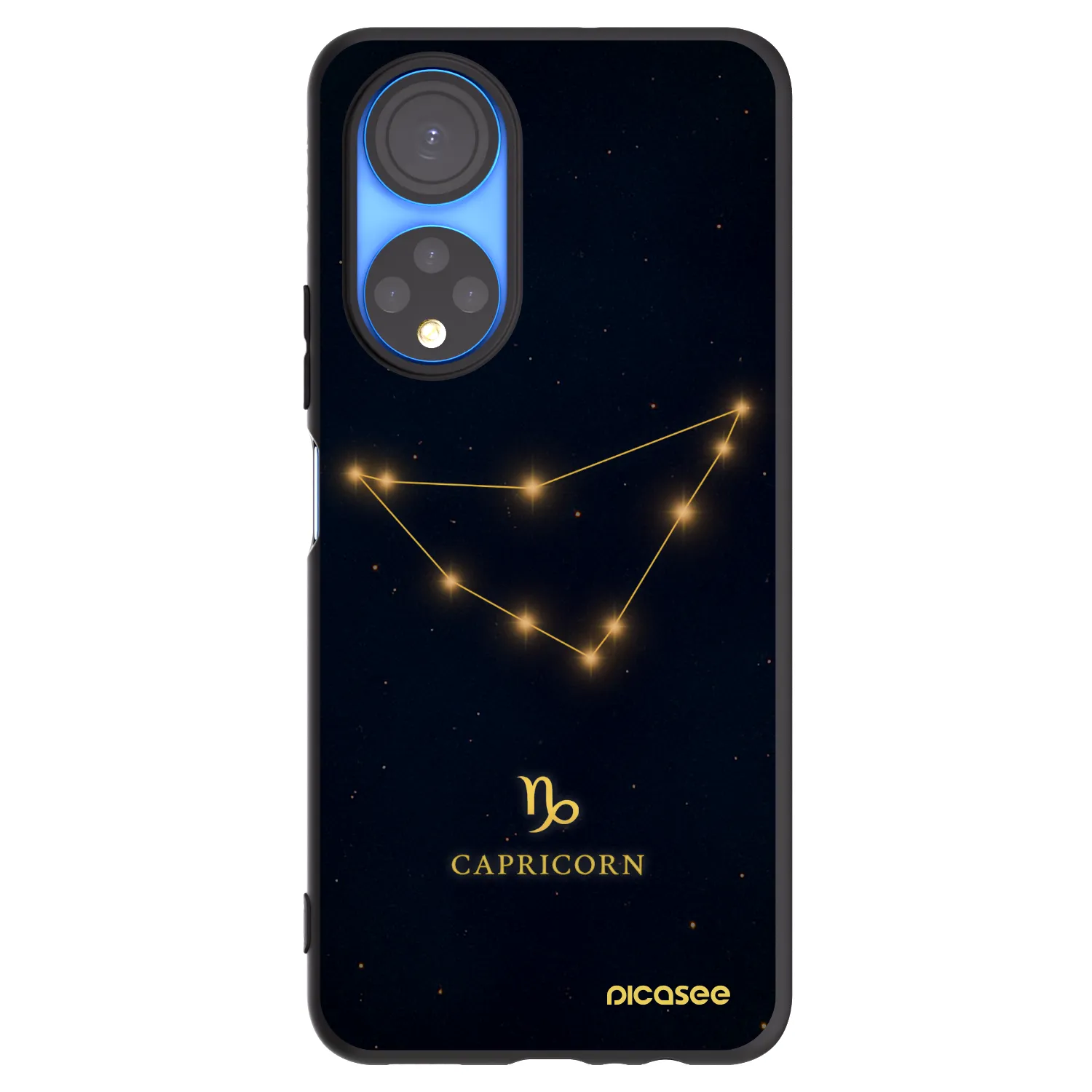 Picasee crna silikonska maskica za Honor X7 - CAPRICORN