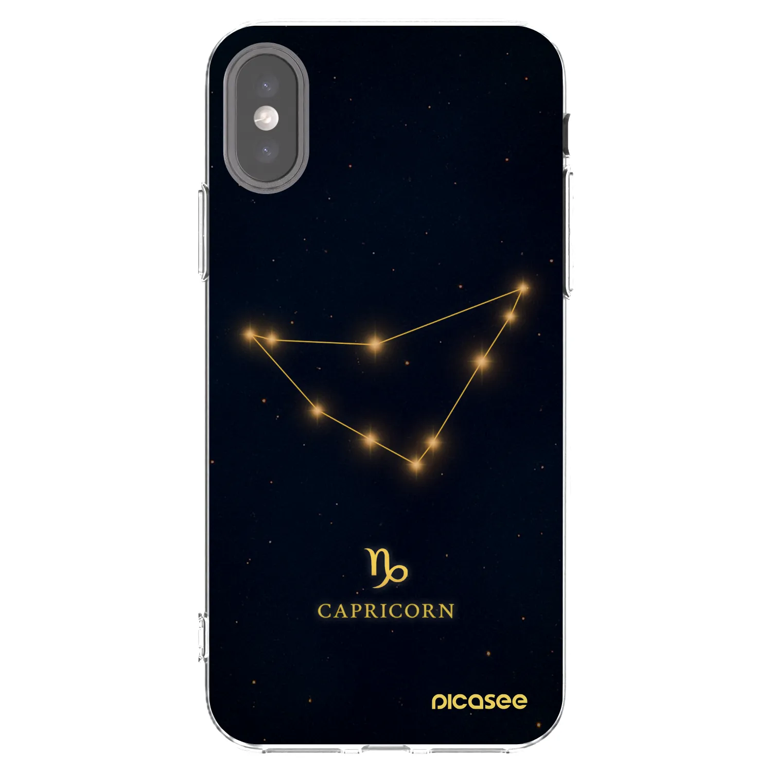 Picasee silikonska prozirna maskica za Apple iPhone X/XS - CAPRICORN