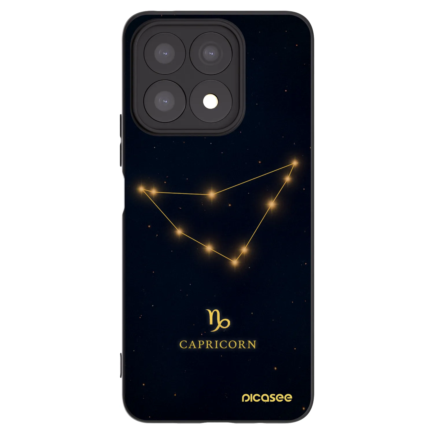 Picasee crna silikonska maskica za Honor X8a - CAPRICORN