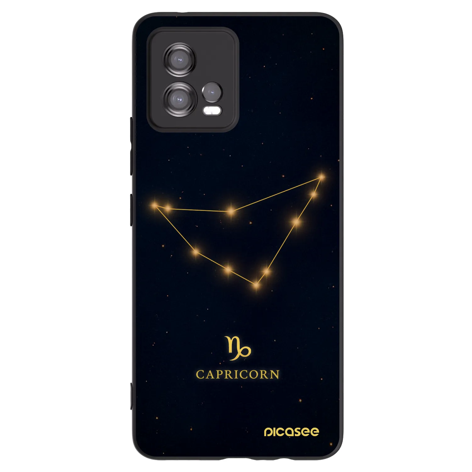 Picasee crna silikonska maskica za Motorola Moto G72 - CAPRICORN