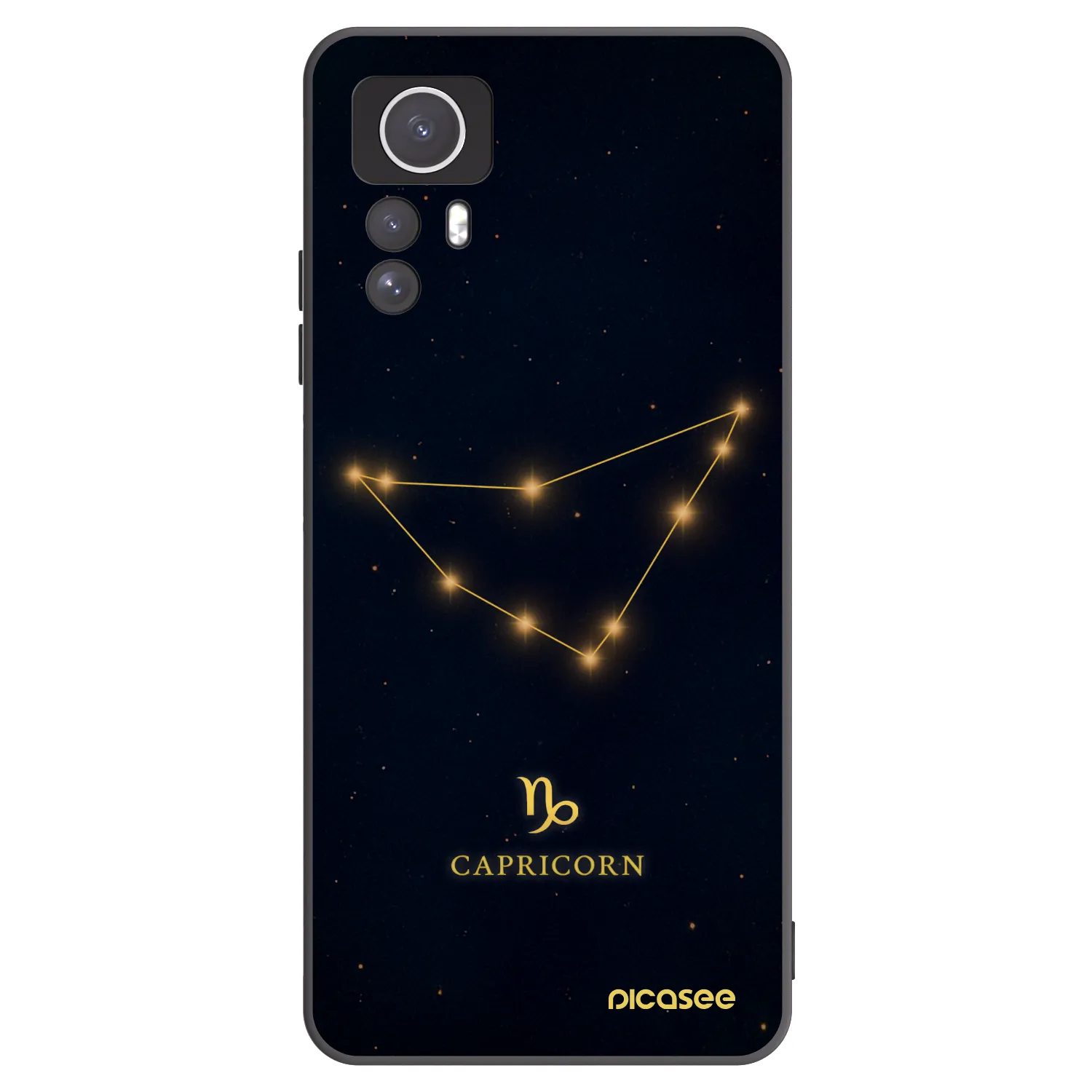 Picasee crna silikonska maskica za Xiaomi Redmi Note 12S - CAPRICORN