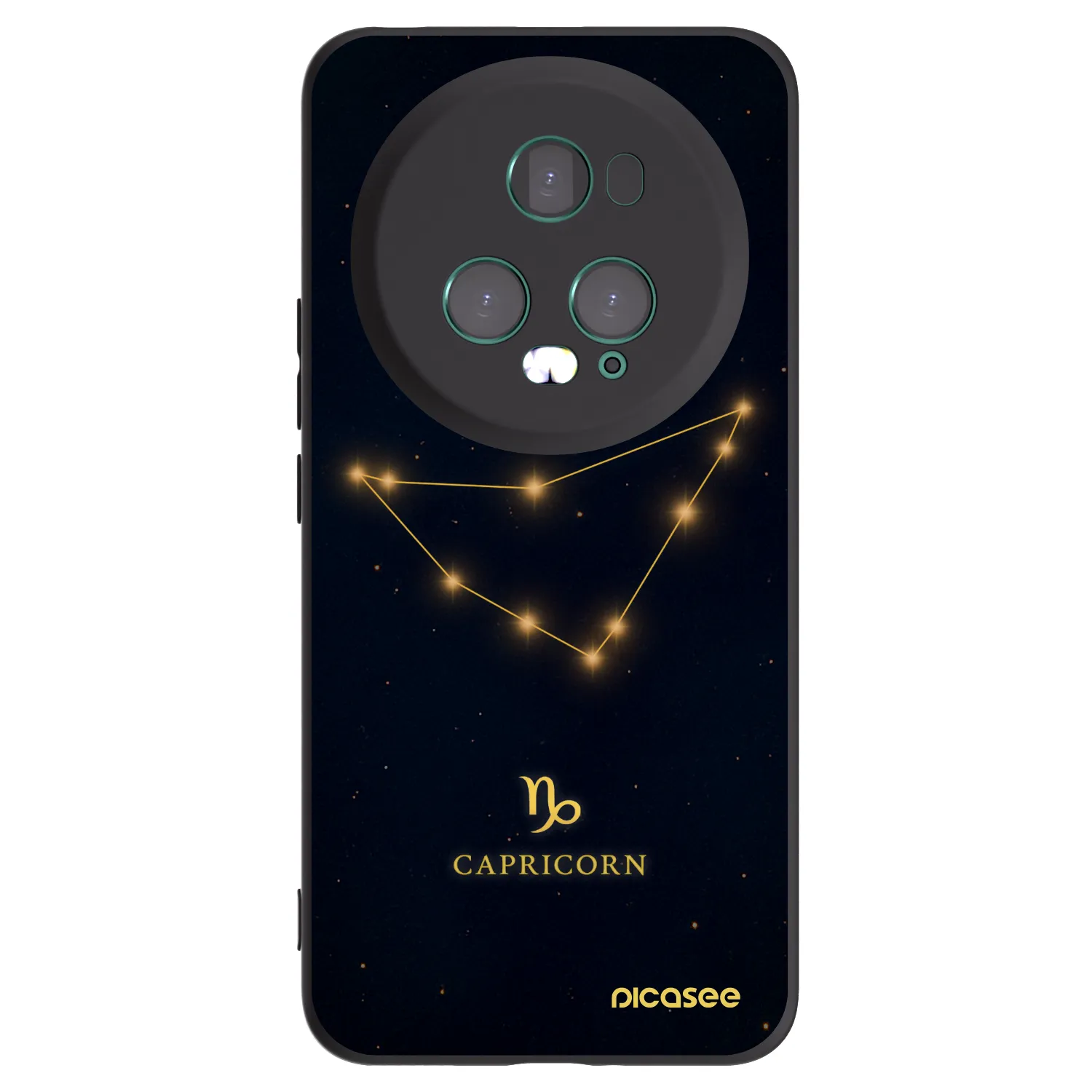 Picasee crna silikonska maskica za Honor Magic5 Pro - CAPRICORN