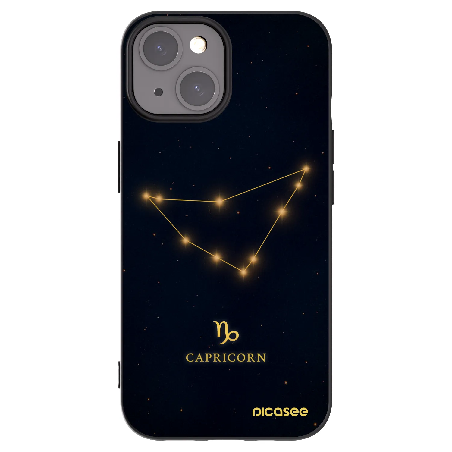 Picasee crna silikonska maskica za Apple iPhone 15 - CAPRICORN