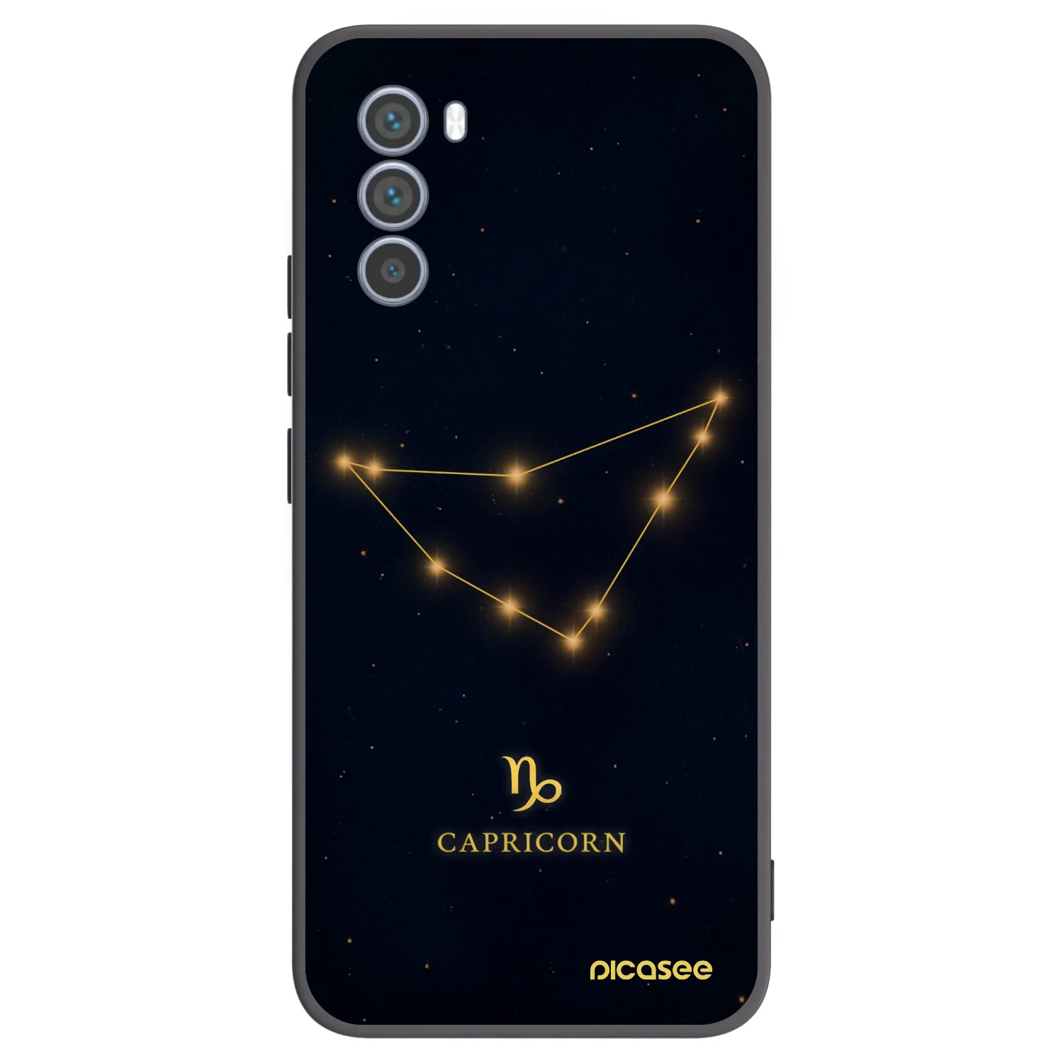 Picasee crna silikonska maskica za Motorola Moto G62 - CAPRICORN