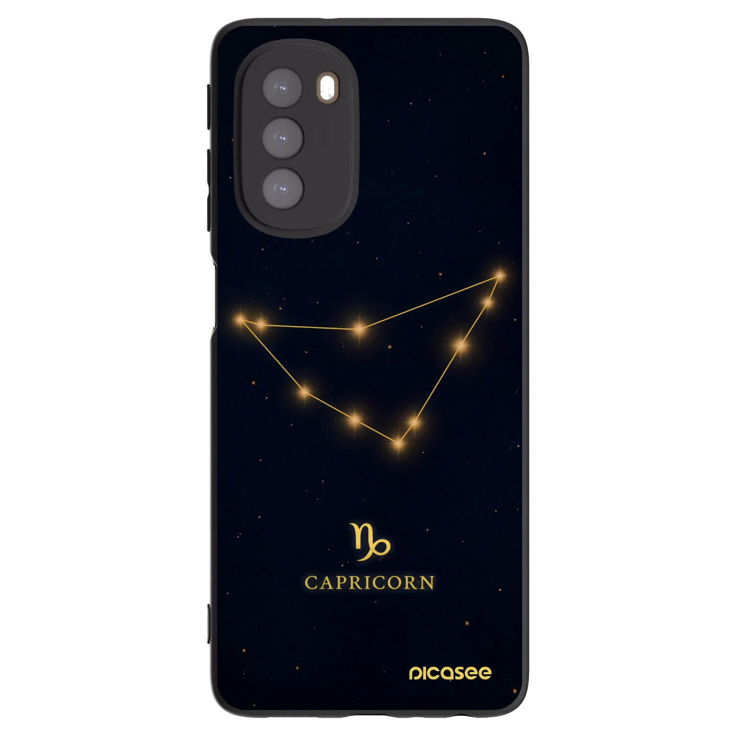 Picasee crna silikonska maskica za Motorola Moto G51 - CAPRICORN