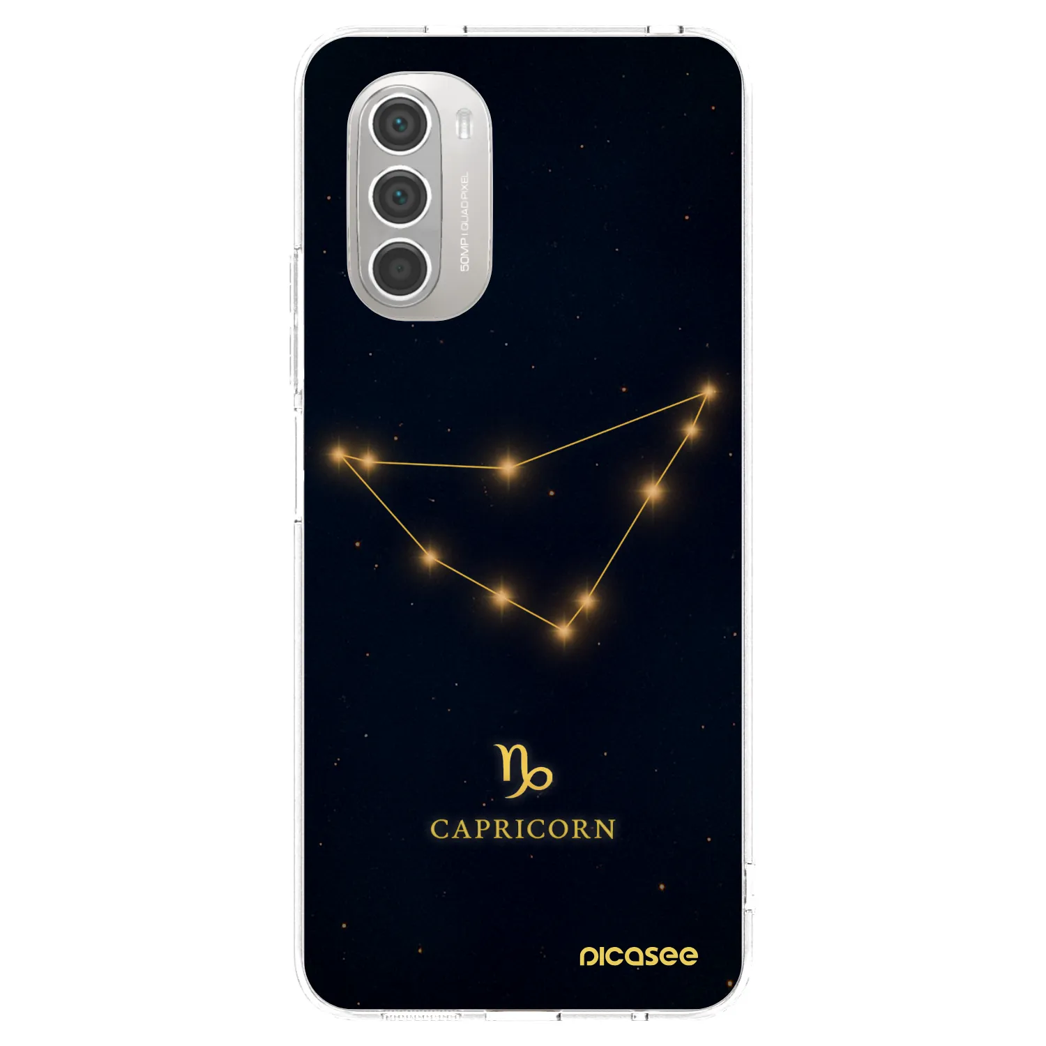 Picasee silikonska prozirna maskica za Motorola Moto G51 - CAPRICORN
